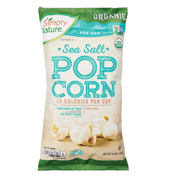 Simply Nature Sea Salt Organic Popcorn 6 oz